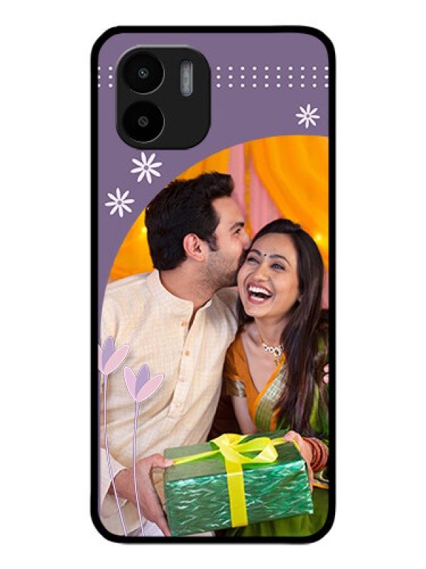 Custom Xiaomi Redmi A2 Custom Glass Mobile Case - Lavender flowers design