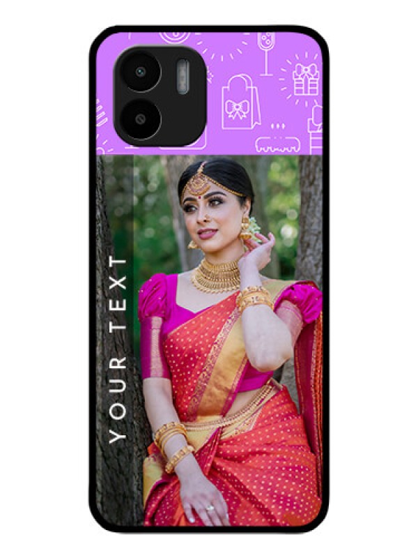 Custom Xiaomi Redmi A2 Custom Glass Mobile Case - Birthday Icons Design