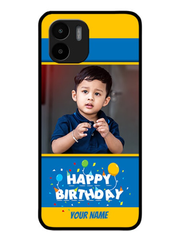 Custom Xiaomi Redmi A2 Custom Glass Mobile Case - Birthday Wishes Design