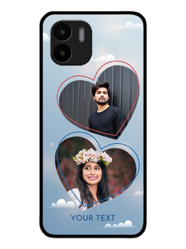 Custom Xiaomi Redmi A2 Custom Glass Mobile Case - Blue Color Couple Design