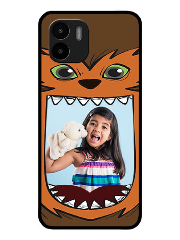 Custom Xiaomi Redmi A2 Photo Printing on Glass Case - Owl Monster Back Case Design