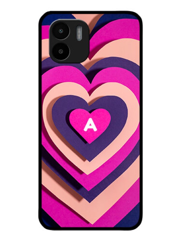 Custom Xiaomi Redmi A2 Custom Glass Mobile Case - Cute Heart Pattern Design