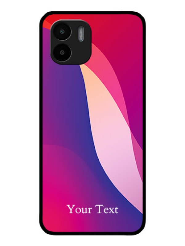 Custom Xiaomi Redmi A2 Personalized Glass Phone Case - Digital abstract Overlap Design