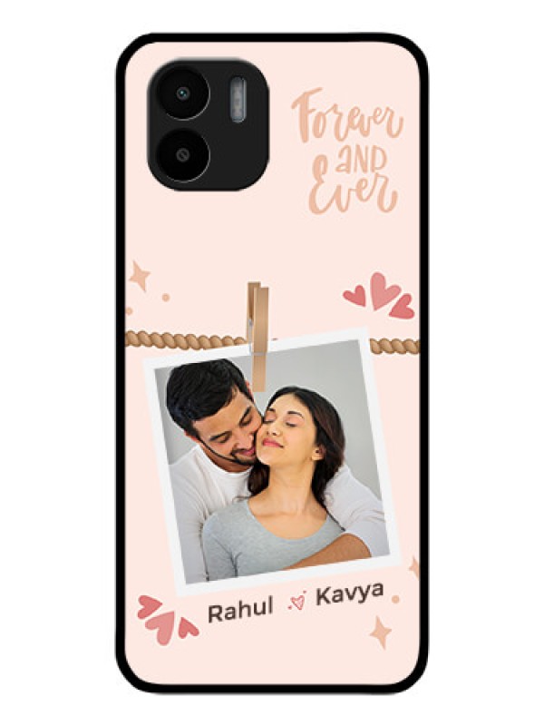 Custom Xiaomi Redmi A2 Custom Glass Phone Case - Forever and ever love Design