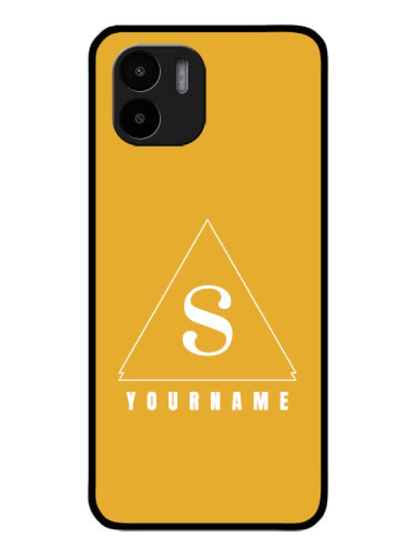 Custom Xiaomi Redmi A2 Personalized Glass Phone Case - simple triangle Design