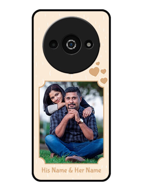 Custom Xiaomi Redmi A3 Custom Glass Phone Case - With Confetti Love Design