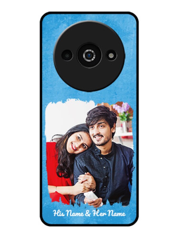 Custom RedmiA3 Custom Glass Phone Case - Blue Color Vintage Design