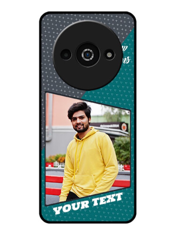 Custom Xiaomi Redmi A3 Custom Glass Phone Case - Background Pattern Design With Quote