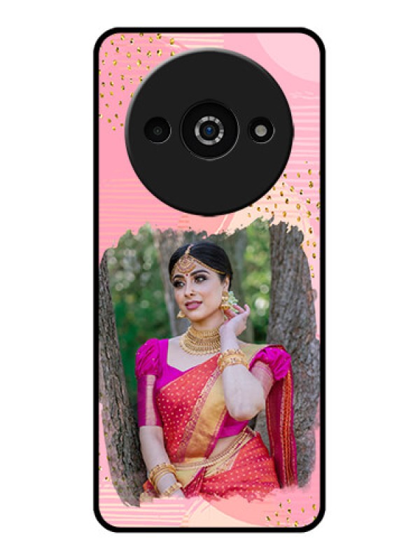 Custom Xiaomi Redmi A3 Custom Glass Phone Case - Gold Glitter Splash Design