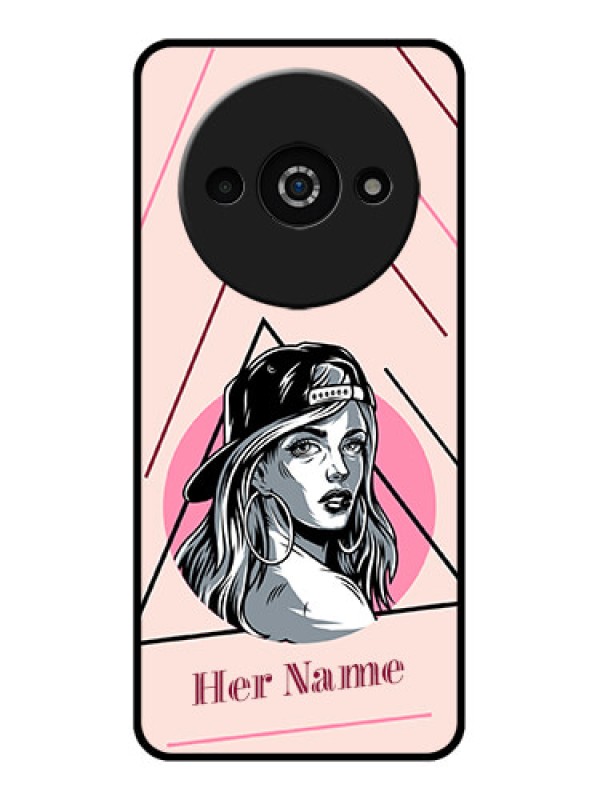 Custom Xiaomi Redmi A3 Custom Glass Phone Case - Rockstar Girl Design