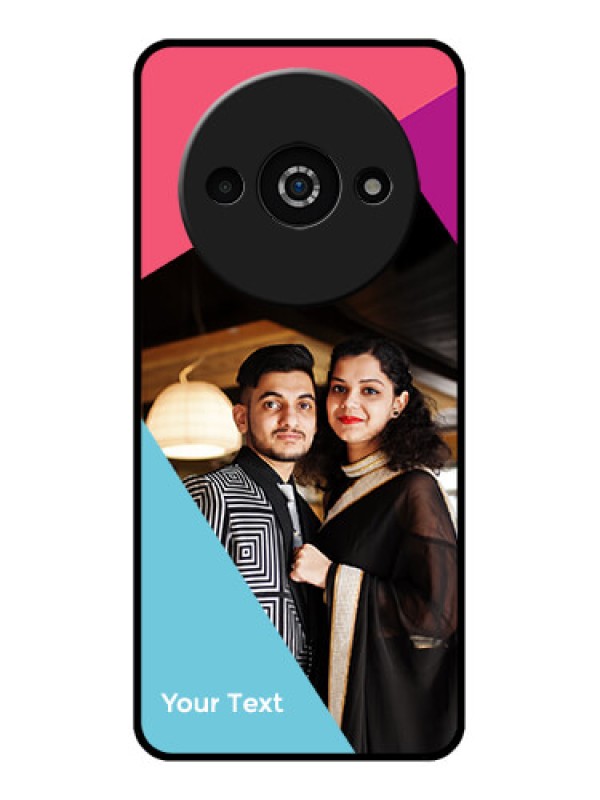 Custom Xiaomi Redmi A3 Custom Glass Phone Case - Stacked Triple Colour Design