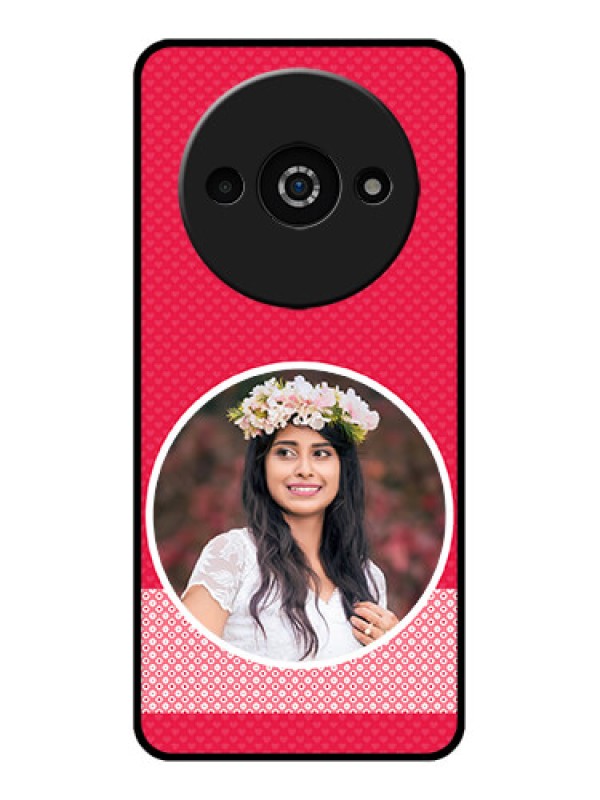 Custom Redmi A3X Custom Glass Phone Case - Pink Color Pattern Design