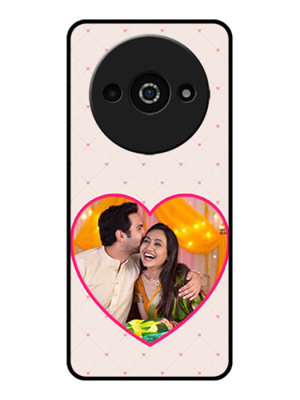 Custom Redmi A3X Custom Glass Phone Case - Heart Shape Design