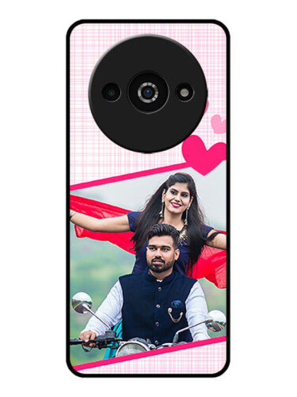Custom Redmi A3X Custom Glass Phone Case - Love Shape Heart Design
