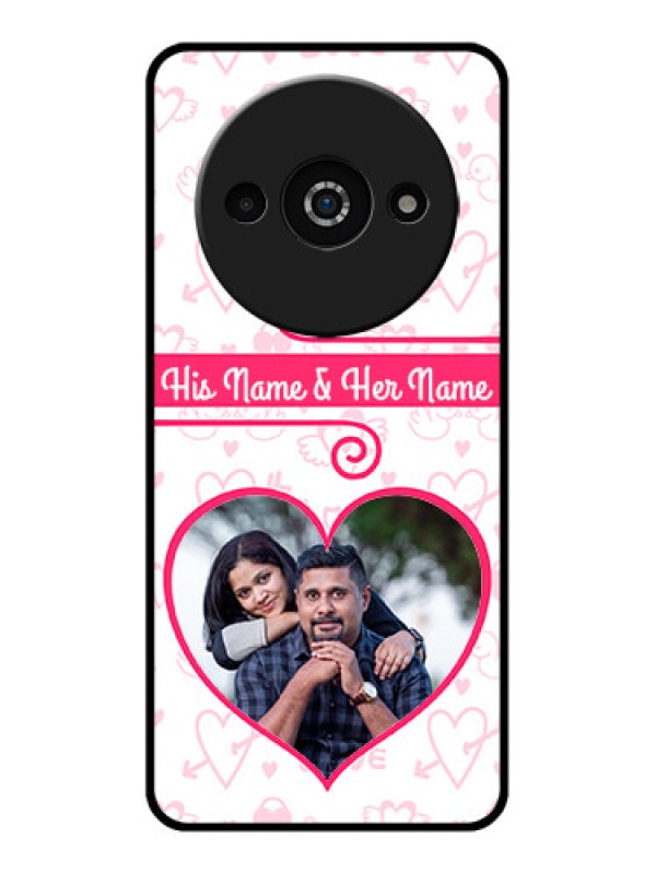Custom Redmi A3X Custom Glass Phone Case - Heart Shape Love Design
