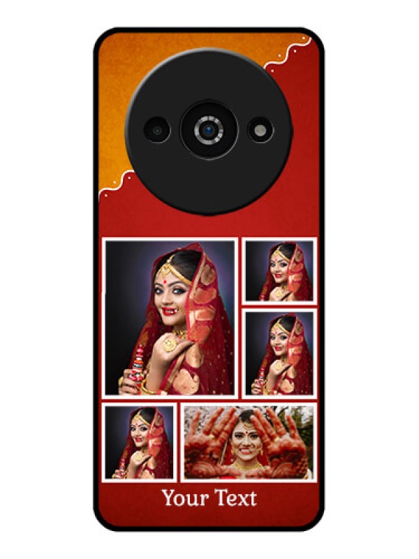 Custom Redmi A3X Custom Glass Phone Case - Wedding Pic Upload Design