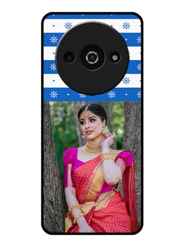 Custom Redmi A3X Custom Glass Phone Case - Snow Pattern Design