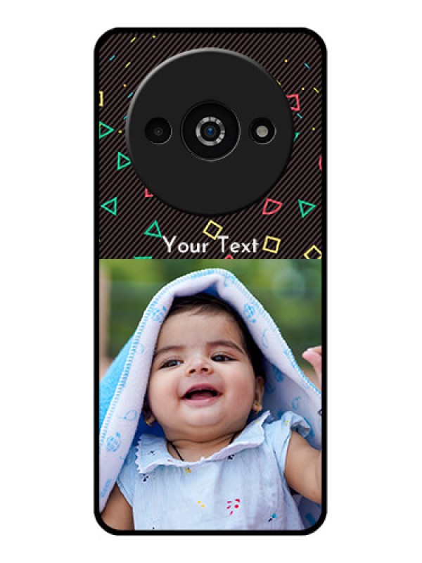 Custom Redmi A3X Custom Glass Phone Case - With Confetti Birthday Design