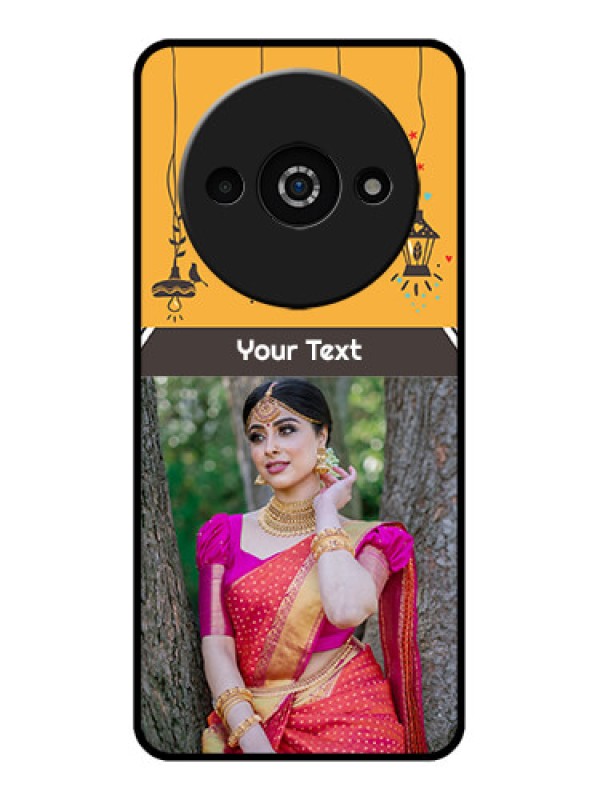 Custom Redmi A3X Custom Glass Phone Case - With Family Picture And Icons