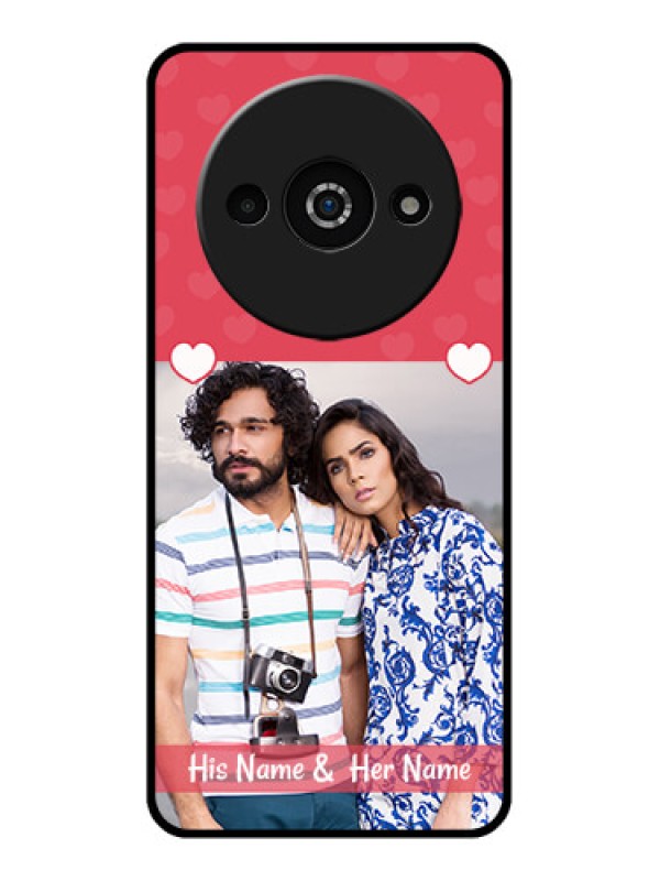 Custom Redmi A3X Custom Glass Phone Case - Simple Love Design