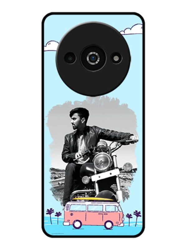 Custom Redmi A3X Custom Glass Phone Case - Travel and Adventure Design