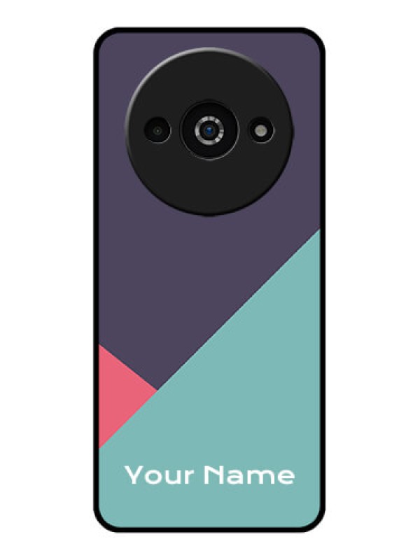 Custom Redmi A3X Custom Glass Phone Case - Tri Color Abstract Design