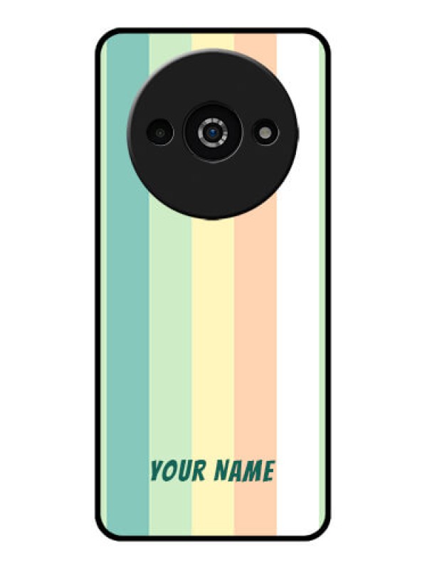 Custom Redmi A3X Custom Glass Phone Case - Multi - Colour Stripes Design