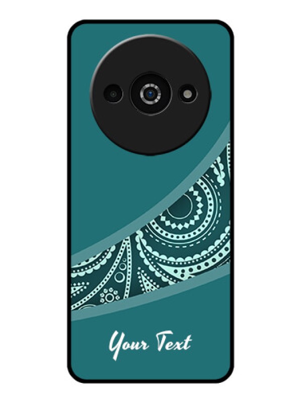 Custom Redmi A3X Custom Glass Phone Case - Semi Visible Floral Design