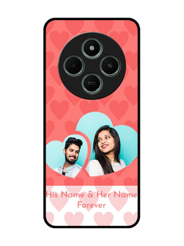 Custom redmi A4 5G Custom Glass Phone Case - Couple Pic Upload Design