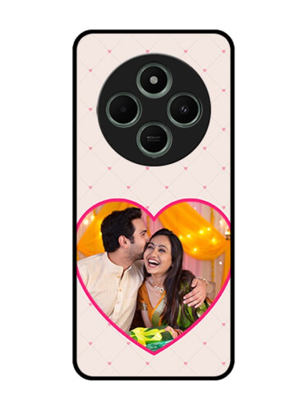 Custom redmi A4 5G Custom Glass Phone Case - Heart Shape Design