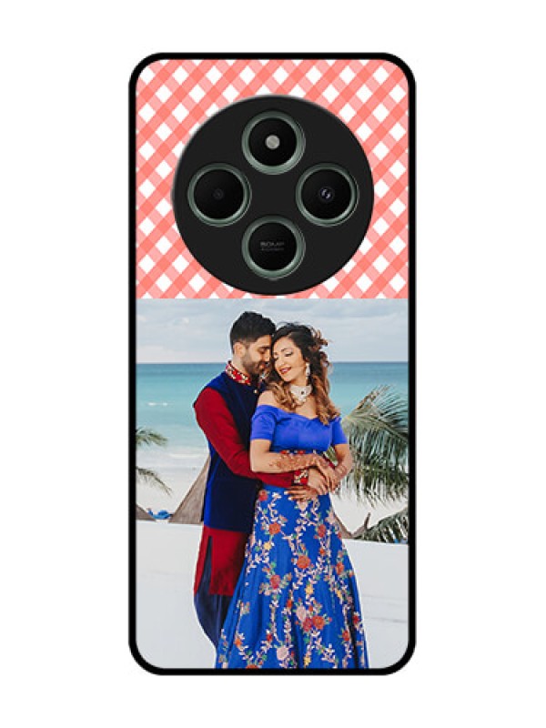 Custom redmi A4 5G Custom Glass Phone Case - Pink Pattern Design