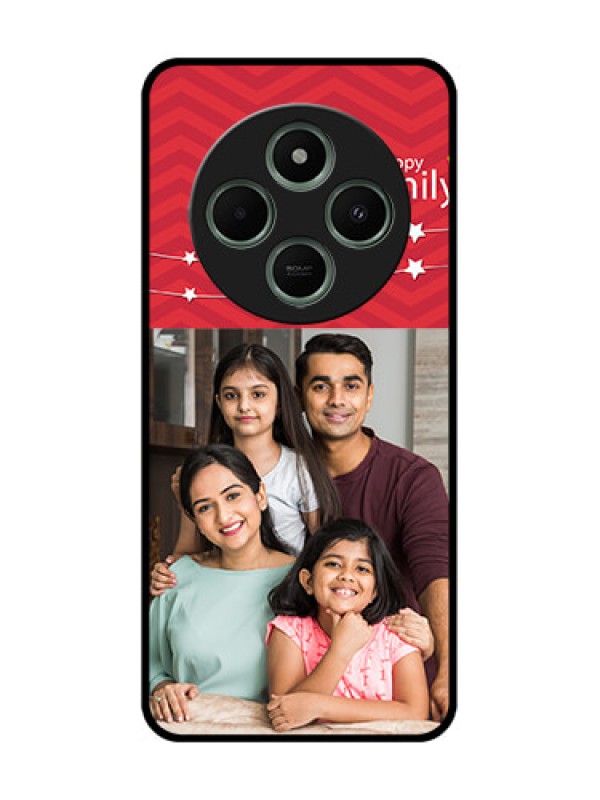 Custom redmi A4 5G Custom Glass Phone Case - Happy Family Design