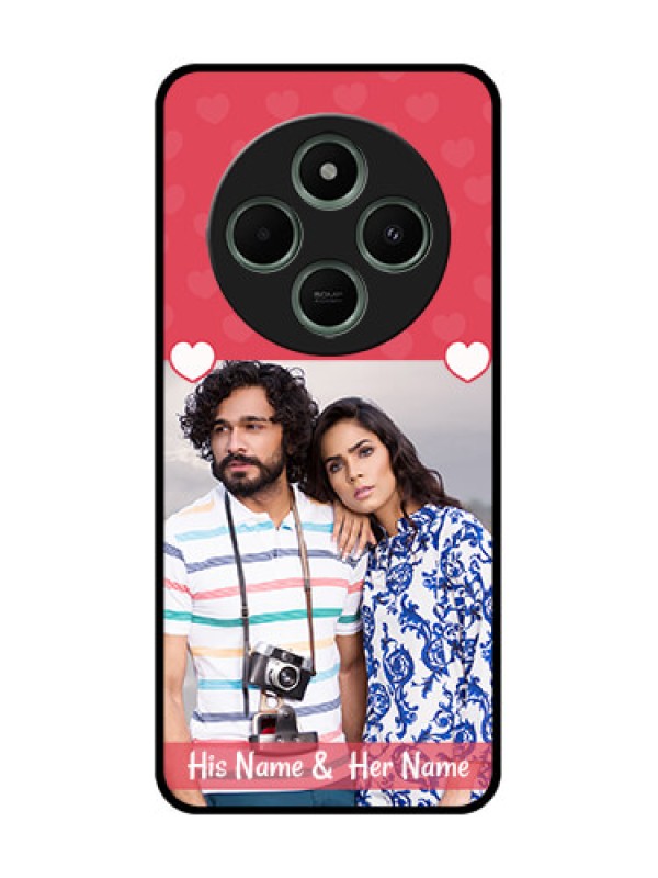 Custom redmi A4 5G Custom Glass Phone Case - Simple Love Design