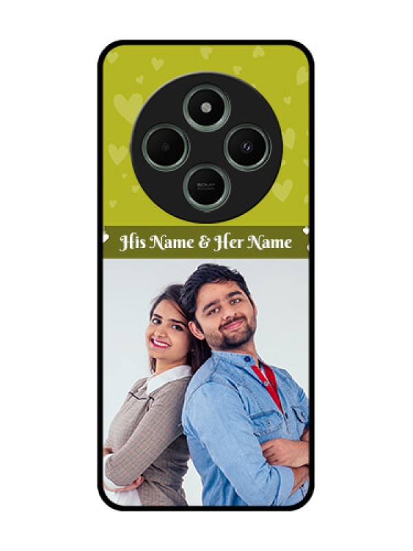 Custom redmi A4 5G Custom Glass Phone Case - You & Me Heart Design