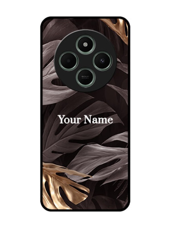 Custom redmi A4 5G Custom Glass Phone Case - Wild Leaves Digital Paint Design