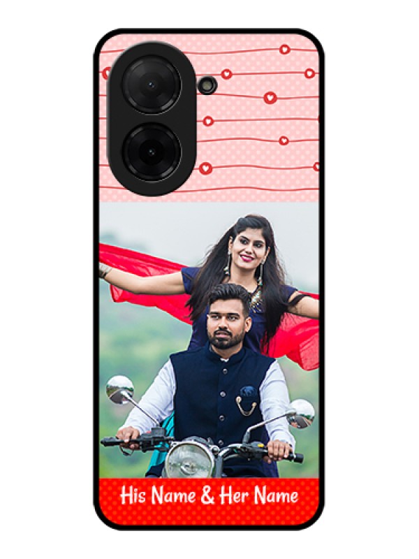 Custom Xiaomi Redmi A5 Custom Glass Phone Case - Red Pattern Case Design