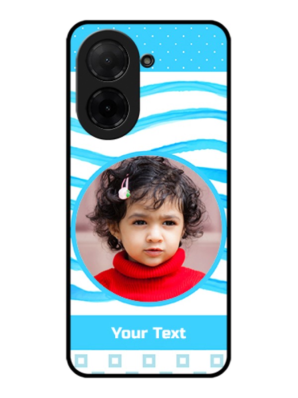 Custom Xiaomi Redmi A5 Custom Glass Phone Case - Simple Blue Case Design