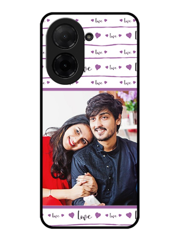 Custom Xiaomi Redmi A5 Custom Glass Phone Case - Couples Heart Design