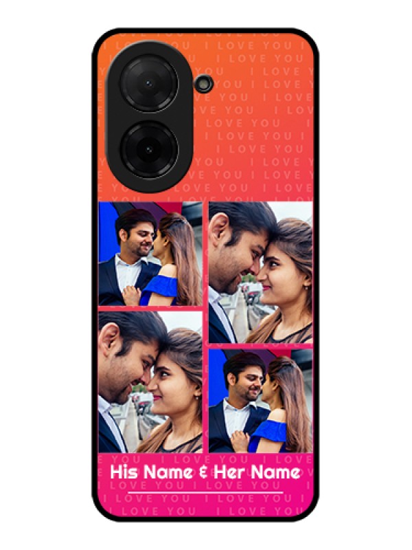 Custom Xiaomi Redmi A5 Custom Glass Phone Case - I Love You Pink Design