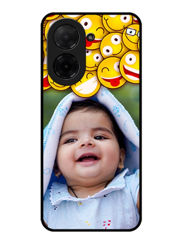 Custom Xiaomi Redmi A5 Custom Glass Phone Case - With Smiley Emoji Design