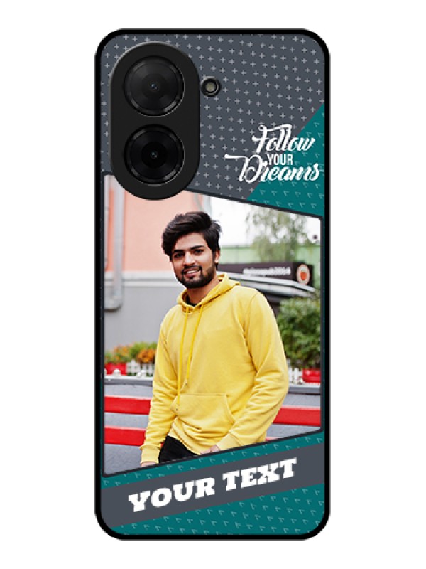 Custom Xiaomi Redmi A5 Custom Glass Phone Case - Background Pattern Design With Quote