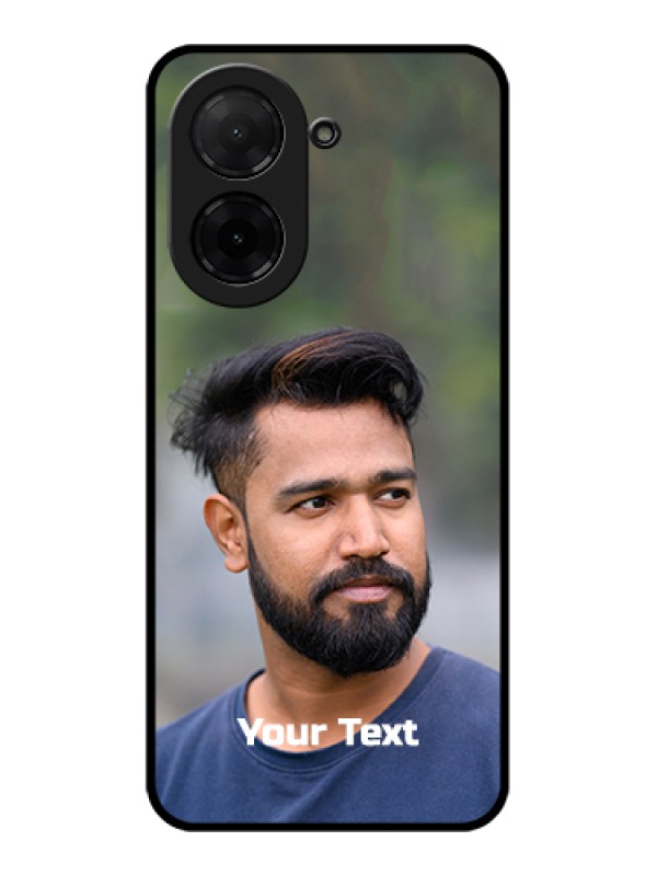 Custom Xiaomi Redmi A5 Custom Glass Phone Case - Photo With Text Design