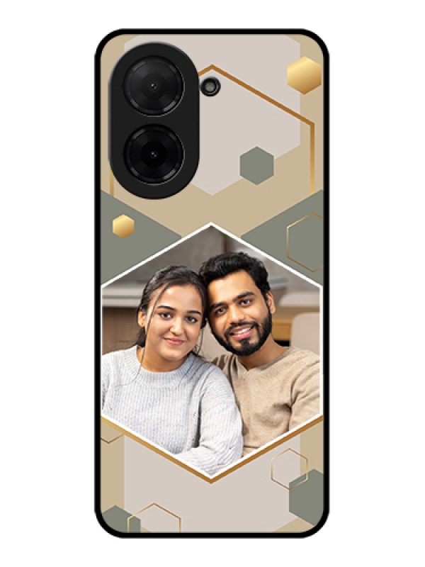 Custom Xiaomi Redmi A5 Custom Glass Phone Case - Stylish Hexagon Pattern Design