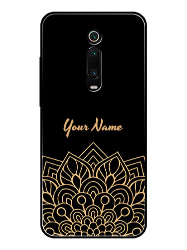 Custom Xiaomi Redmi K20 Pro Custom Glass Phone Case - Golden mandala Design