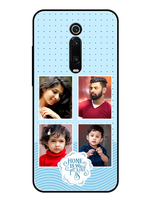 Custom Xiaomi Redmi K20 Pro Custom Glass Phone Case - Cute love quote with 4 pic upload Design