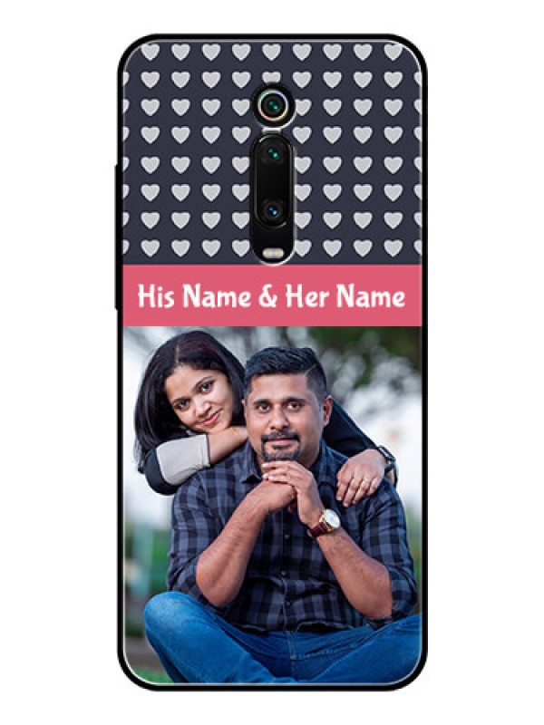 Custom Redmi K20 Custom Glass Mobile Case  - Love Symbols Design