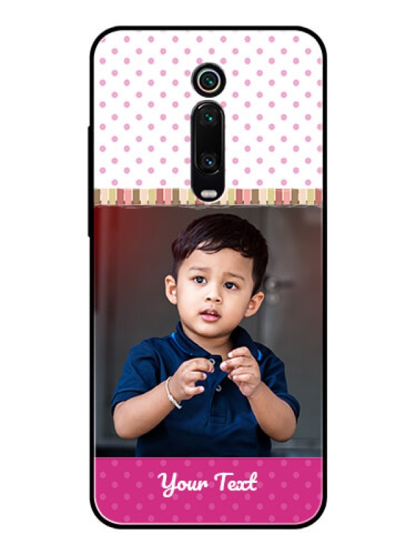 Custom Redmi K20 Photo Printing on Glass Case  - Cute Girls Cover Design