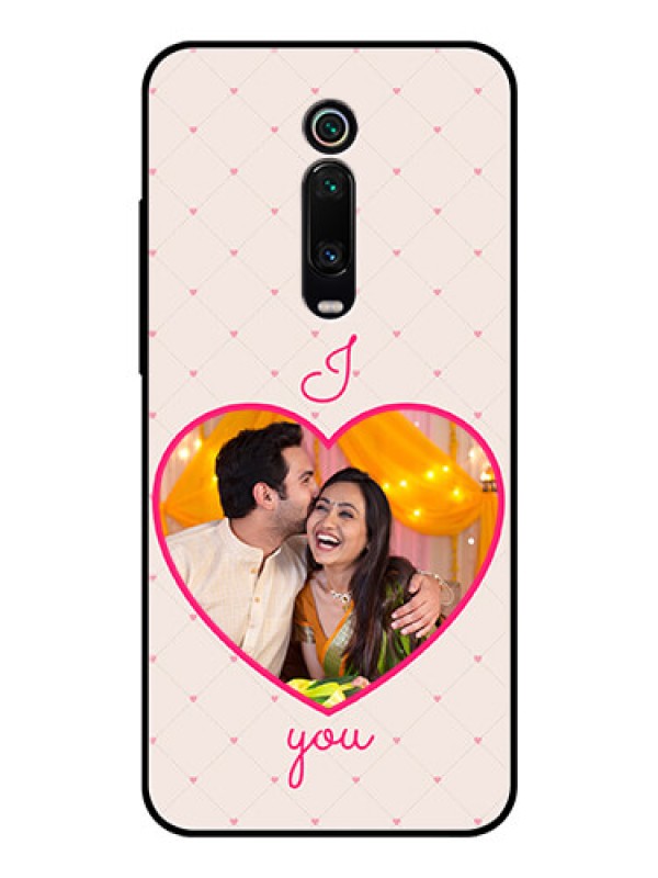 Custom Redmi K20 Custom Glass Mobile Case  - Heart Shape Design