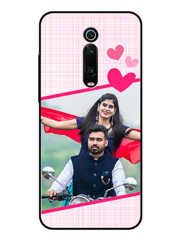 Custom Redmi K20 Custom Glass Phone Case  - Love Shape Heart Design
