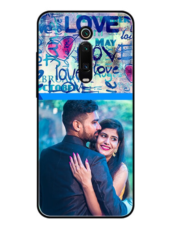 Custom Redmi K20 Custom Glass Mobile Case  - Colorful Love Design